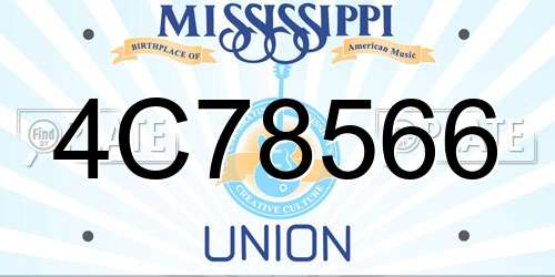 4C78566 Mississippi License Plate