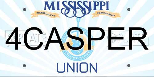4CASPER Mississippi License Plate