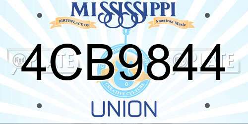 4CB9844 Mississippi License Plate