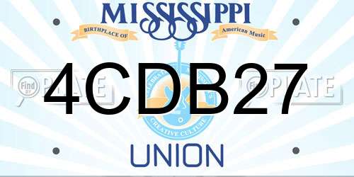 4CDB27 Mississippi License Plate