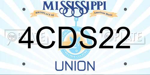 4CDS22 Mississippi License Plate