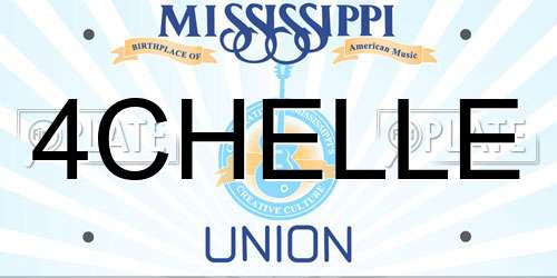 4CHELLE Mississippi License Plate
