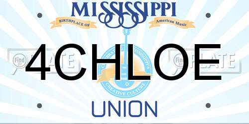 4CHLOE Mississippi License Plate