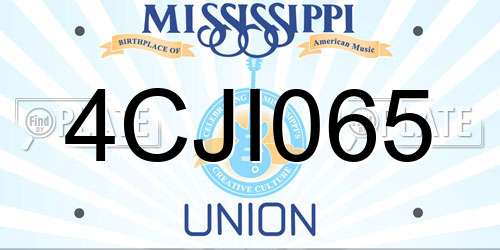 4CJI065 Mississippi License Plate