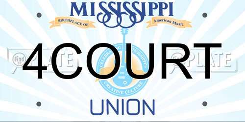 4COURT Mississippi License Plate