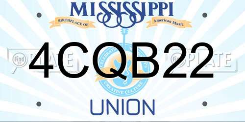 4CQB22 Mississippi License Plate