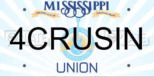 4CRUSIN Mississippi License Plate