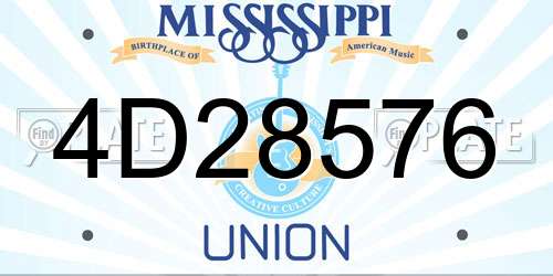 4D28576 Mississippi License Plate