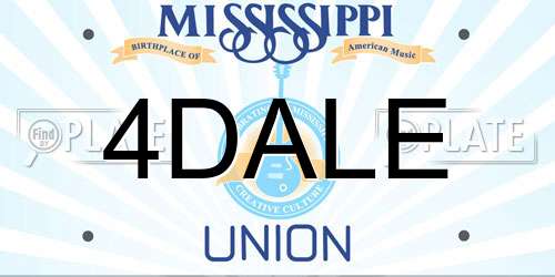 4DALE Mississippi License Plate