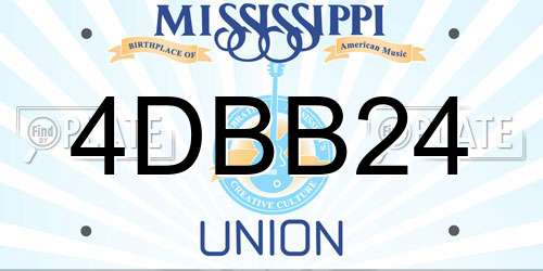 4DBB24 Mississippi License Plate