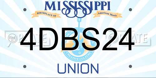 4DBS24 Mississippi License Plate
