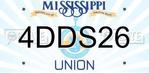4DDS26 Mississippi License Plate