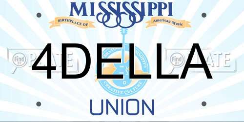 4DELLA Mississippi License Plate
