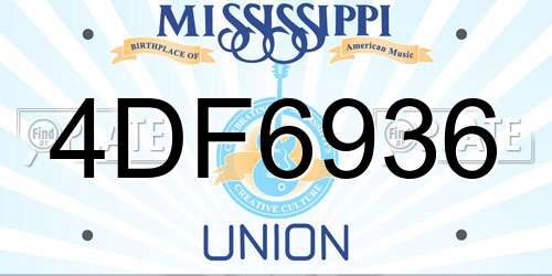 4DF6936 Mississippi License Plate