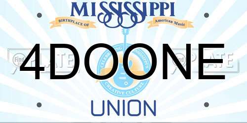 4DOONE Mississippi License Plate