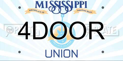 4DOOR Mississippi License Plate