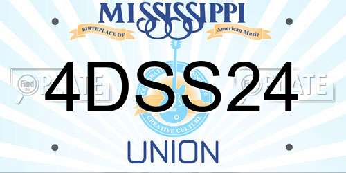 4DSS24 Mississippi License Plate