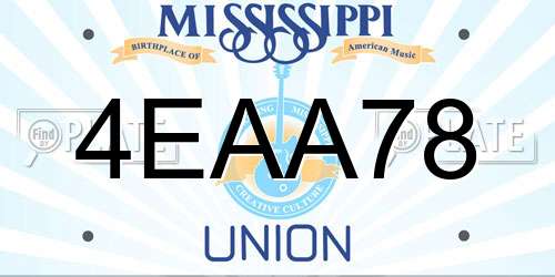 4EAA78 Mississippi License Plate
