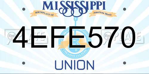 4EFE570 Mississippi License Plate