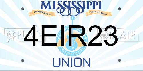 4EIR23 Mississippi License Plate