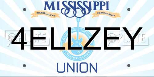 4ELLZEY Mississippi License Plate