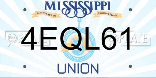 4EQL61 Mississippi License Plate