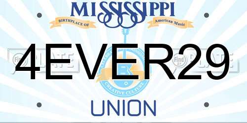 4EVER29 Mississippi License Plate