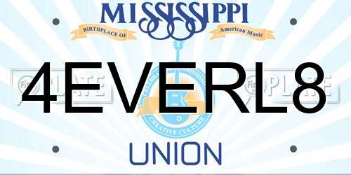4EVERL8 Mississippi License Plate