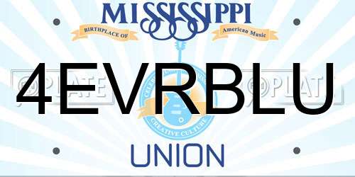 4EVRBLU Mississippi License Plate