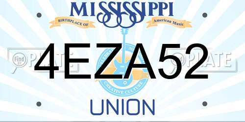 4EZA52 Mississippi License Plate