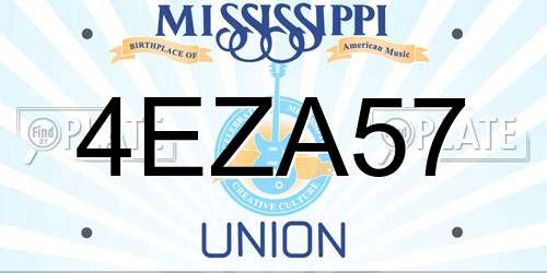 4EZA57 Mississippi License Plate