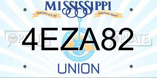 4EZA82 Mississippi License Plate