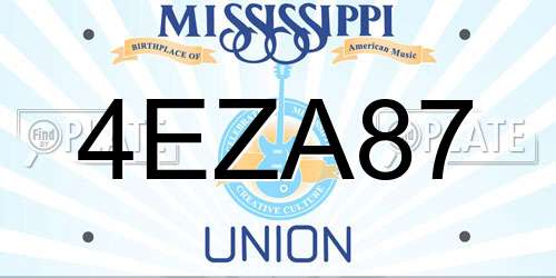 4EZA87 Mississippi License Plate