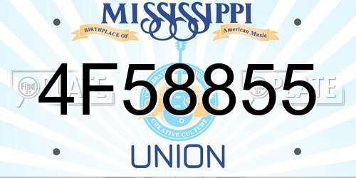 4F58855 Mississippi License Plate