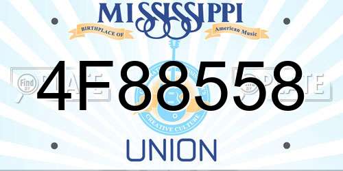 4F88558 Mississippi License Plate