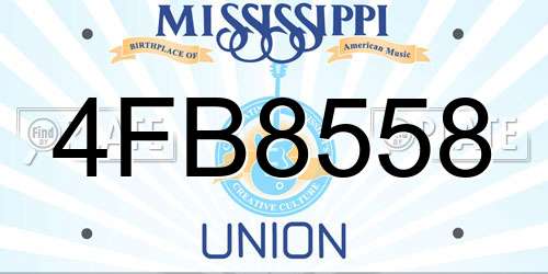 4FB8558 Mississippi License Plate