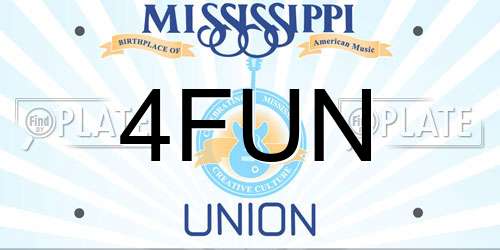 4FUN Mississippi License Plate