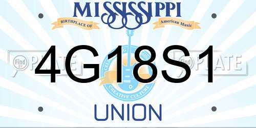 4G18S1 Mississippi License Plate