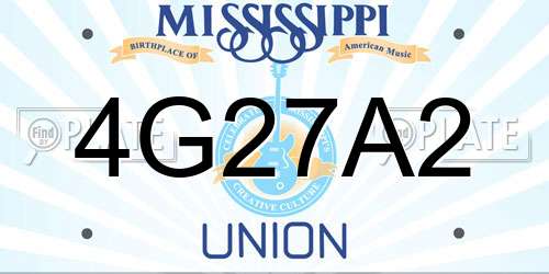 4G27A2 Mississippi License Plate