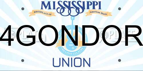4GONDOR Mississippi License Plate