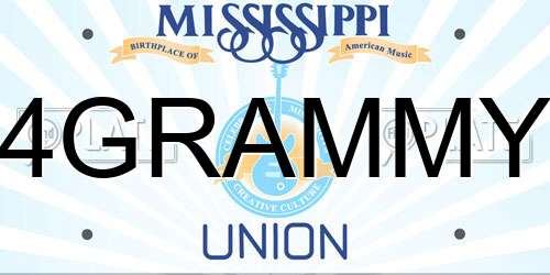 4GRAMMY Mississippi License Plate