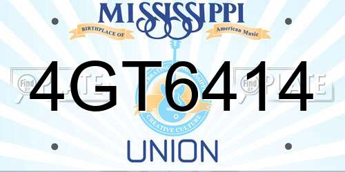 4GT6414 Mississippi License Plate