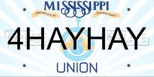 4HAYHAY Mississippi License Plate