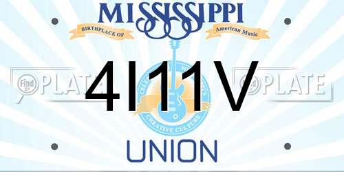 4I11V Mississippi License Plate
