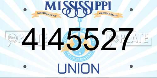 4I45527 Mississippi License Plate