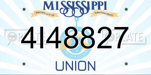 4I48827 Mississippi License Plate