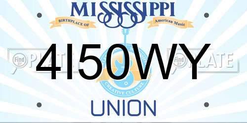 4I50WY Mississippi License Plate