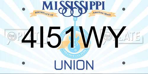 4I51WY Mississippi License Plate