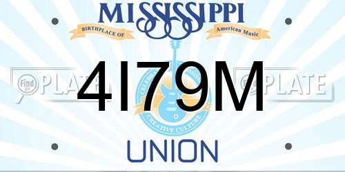 4I79M Mississippi License Plate