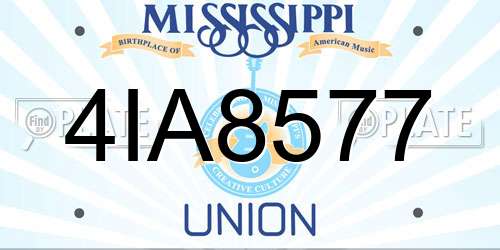 4IA8577 Mississippi License Plate